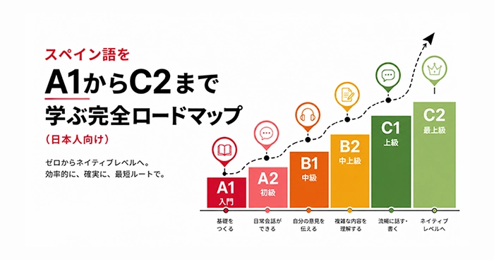 スペイン語A1からC2までの学習ロードマップ