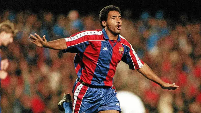 バルセロナ5-0レアル・マドリード、喜ぶロマーリオ