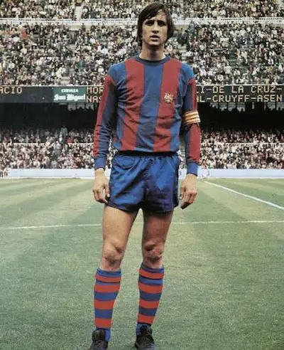 FCバルセロナ選手時代のヨハン・クライフ