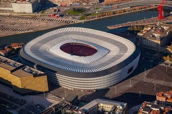 現在のエスタディオ・サン・マメスの空撮
